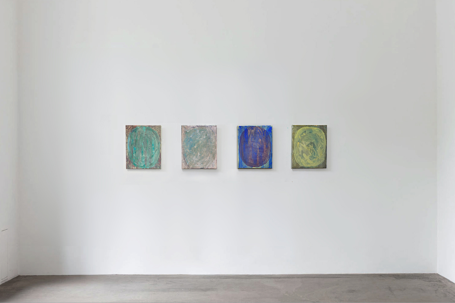 Four Paintings on Wall